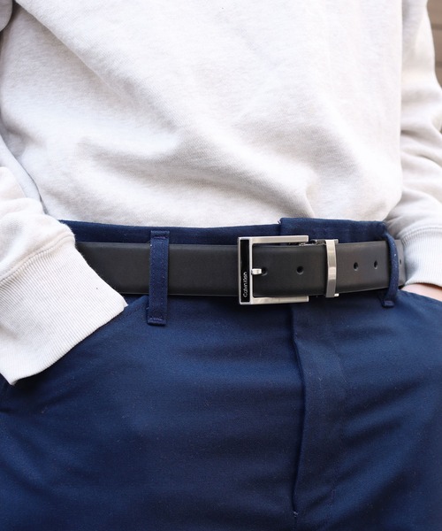 Calvin Klein（カルバン・クライン）の「Calvin Klein/カルバンクライン リバーシブル ベルト（ベルト・メンズ・ブラック系1/ブラック系2/ブラック系3・FREE）」の2枚目の写真
