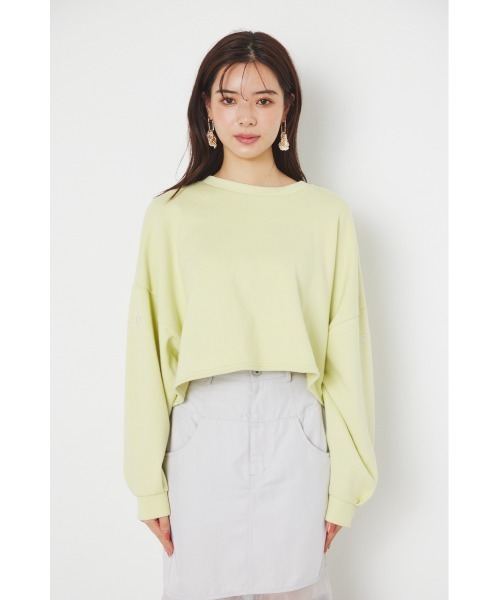 rienda(リエンダ)の「アームロゴスウェットトップス(スウェット・レディース・アイボリー/グレー/ライトイエロー/ピンク・FREE)」の10枚目の写真