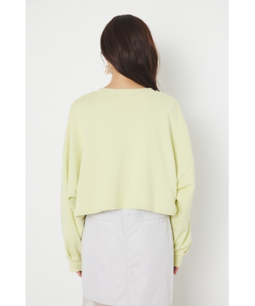 rienda(リエンダ)の「アームロゴスウェットトップス(スウェット・レディース・アイボリー/グレー/ライトイエロー/ピンク・FREE)」の11枚目の写真