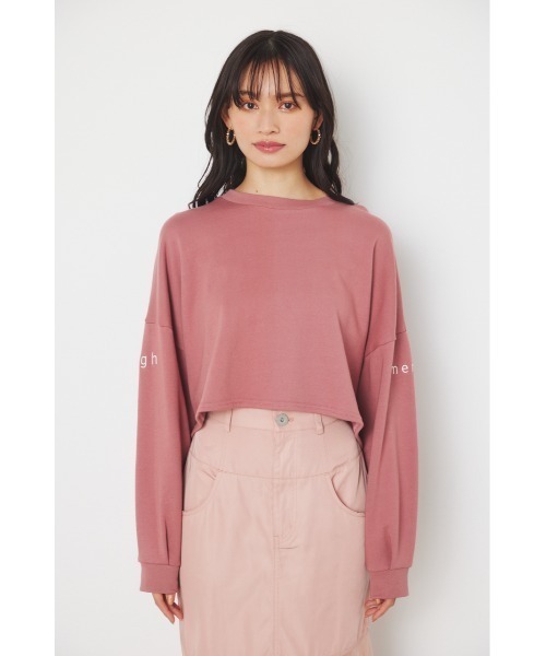 rienda(リエンダ)の「アームロゴスウェットトップス(スウェット・レディース・アイボリー/グレー/ライトイエロー/ピンク・FREE)」の16枚目の写真