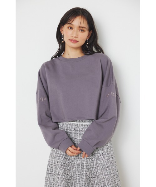 rienda(リエンダ)の「アームロゴスウェットトップス(スウェット・レディース・アイボリー/グレー/ライトイエロー/ピンク・FREE)」の18枚目の写真