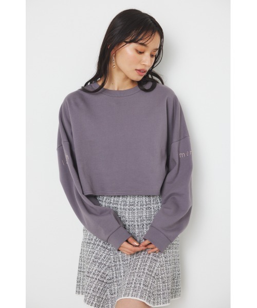 rienda(リエンダ)の「アームロゴスウェットトップス(スウェット・レディース・アイボリー/グレー/ライトイエロー/ピンク・FREE)」の21枚目の写真