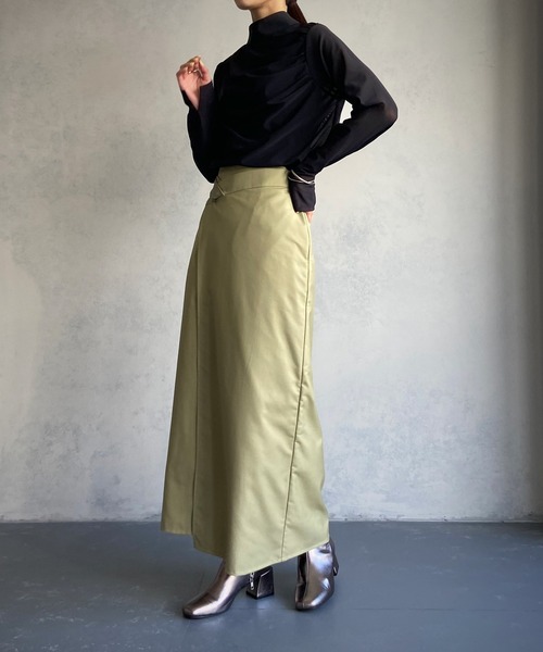 &g'aime(アンジェム)の「【&g’aime】アシメギャザーシアートップス(シャツ/ブラウス・レディース・ホワイト/ブラック/ブルー・FREE)」の18枚目の写真