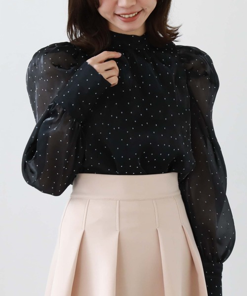 archives（アルシーヴ）の「フロッキードット２ＷＡＹボータイブラウス（シャツ/ブラウス・レディース・グレー/ブラック/アイボリー・MEDIUM）」の15枚目の写真