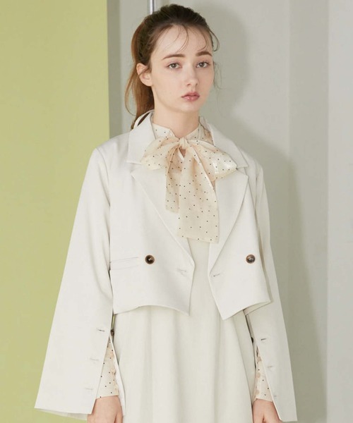 archives（アルシーヴ）の「フロッキードット２ＷＡＹボータイブラウス（シャツ/ブラウス・レディース・グレー/ブラック/アイボリー・MEDIUM）」の5枚目の写真