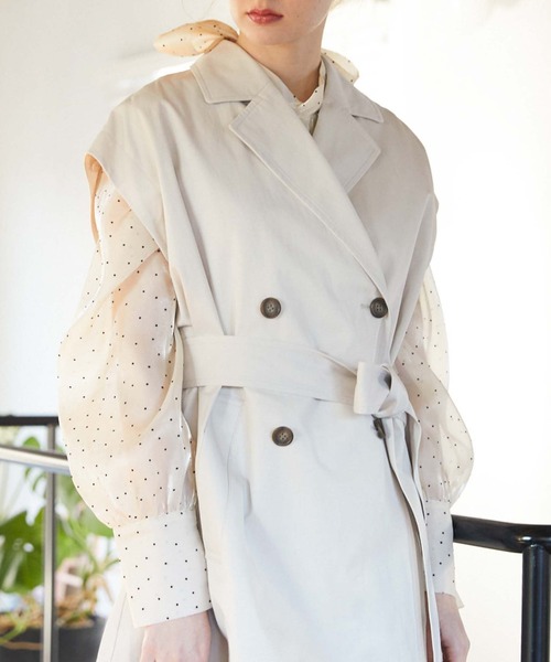 archives（アルシーヴ）の「フロッキードット２ＷＡＹボータイブラウス（シャツ/ブラウス・レディース・グレー/ブラック/アイボリー・MEDIUM）」の7枚目の写真