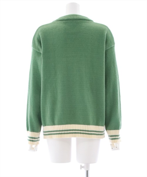 clear（クリア）の「くまモチーフオーバーサイズニットトップス（ニット/セーター・レディース・グリーン・F）」の11枚目の写真