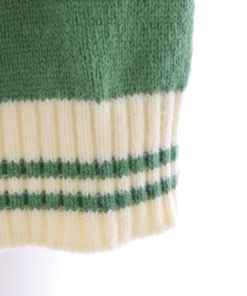 clear（クリア）の「くまモチーフオーバーサイズニットトップス（ニット/セーター・レディース・グリーン・F）」の5枚目の写真
