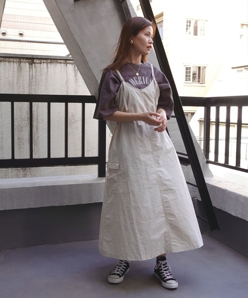 CORNERS（コーナーズ）の「ミリタリーキャミワンピ（ワンピース・レディース・アイボリー/ブラック/カーキ・M）」の2枚目の写真