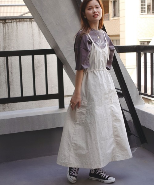 CORNERS（コーナーズ）の「ミリタリーキャミワンピ（ワンピース・レディース・アイボリー/ブラック/カーキ・M）」の11枚目の写真