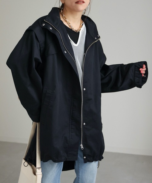 Ameri（アメリ）の「2WAY HOODIE MILITALY JACKET（ミリタリー