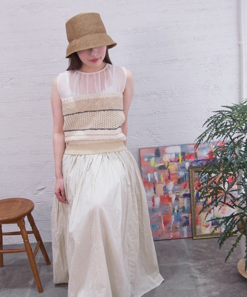 polcadot(ポルカドット)の「ハンドウォッシャブル ブレードハット・手洗いOK(ハット・レディース・ベージュ/ブラック/ライトグレー/ブラウン・FREE)」の12枚目の写真