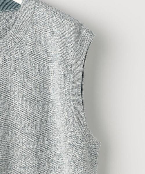 green label relaxing(グリーンレーベルリラクシング)の「コットン ミックスカラー クルーネック ニットベスト(ベスト・メンズ・ライトブルー/ライトグレー・S/L/M/XL)」の16枚目の写真