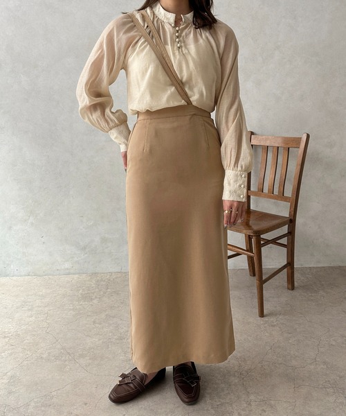 apres jour clair(アプレジュールクレア)の「【apres jour clair】ストラップナロースカート【ZOZOTOWN限定アイテム】(スカート・レディース・ブラック/ダークブラウン/ベージュ・X-LARGE/フリー)」の15枚目の写真