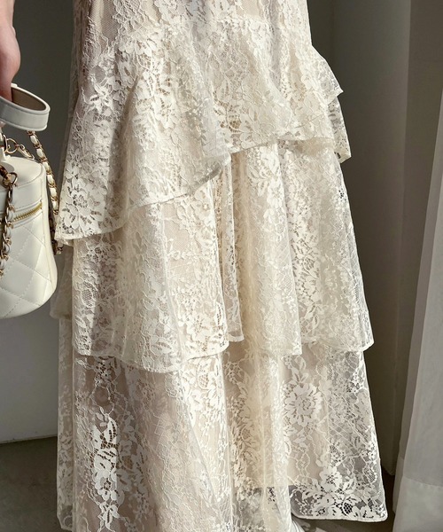 one after another NICE CLAUP（ワンアフターアナザーナイスクラップ）の「ティアードロングスカート（スカート・レディース・オフホワイト/ホワイト系その他/ベージュ/モカ・FREE）」の11枚目の写真