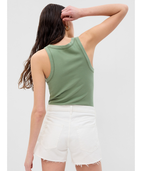 GAP(ギャップ)の「リブ ホルタータンクトップ(タンクトップ・レディース・ホワイト/ブラック/イエロー/ピンク/ブルー/ベージュ/グリーン・M/XL/XXS/L/S/XS)」の9枚目の写真