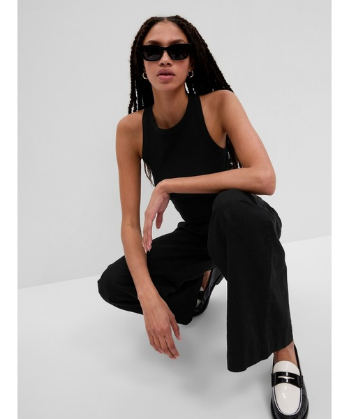 GAP(ギャップ)の「リブ ホルタータンクトップ(タンクトップ・レディース・ホワイト/ブラック/イエロー/ピンク/ブルー/ベージュ/グリーン・M/XL/XXS/L/S/XS)」の3枚目の写真