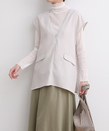 リネンライクプルオーバーベスト