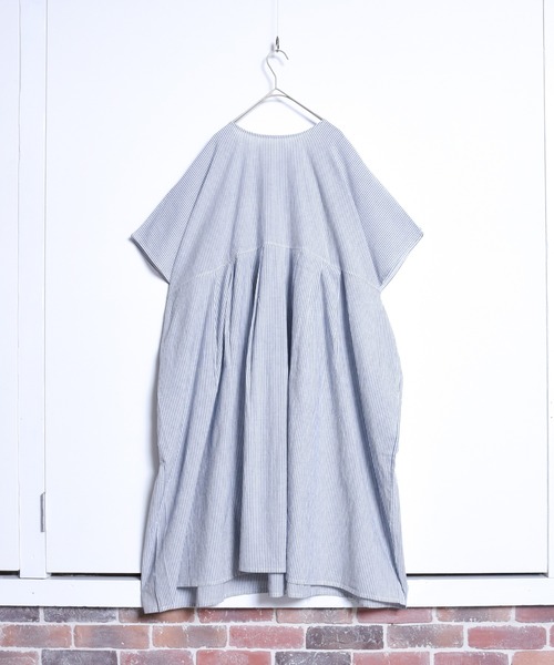 folka（フォルカ）の「1-2WAY コットン ワイド シャツ ストライプ ワンピース【folka(フォルカ)】（ワンピース・レディース・ブラック/ブラック系その他・ONE SIZE）」の13枚目の写真