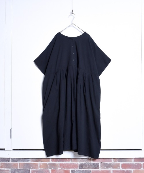 folka（フォルカ）の「1-2WAY コットン ワイド シャツ ストライプ ワンピース【folka(フォルカ)】（ワンピース・レディース・ブラック/ブラック系その他・ONE SIZE）」の6枚目の写真