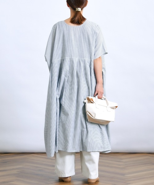 folka（フォルカ）の「1-2WAY コットン ワイド シャツ ストライプ ワンピース【folka(フォルカ)】（ワンピース・レディース・ブラック/ブラック系その他・ONE SIZE）」の11枚目の写真