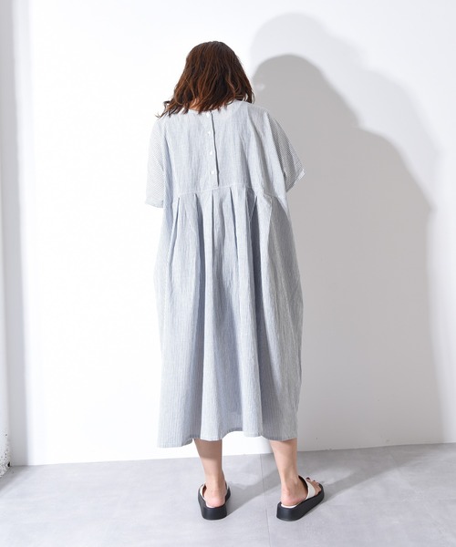 folka（フォルカ）の「1-2WAY コットン ワイド シャツ ストライプ ワンピース【folka(フォルカ)】（ワンピース・レディース・ブラック/ブラック系その他・ONE SIZE）」の19枚目の写真