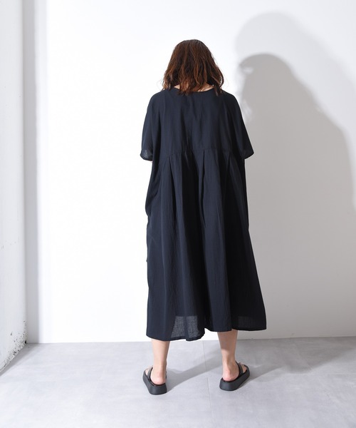 folka（フォルカ）の「1-2WAY コットン ワイド シャツ ストライプ ワンピース【folka(フォルカ)】（ワンピース・レディース・ブラック/ブラック系その他・ONE SIZE）」の21枚目の写真