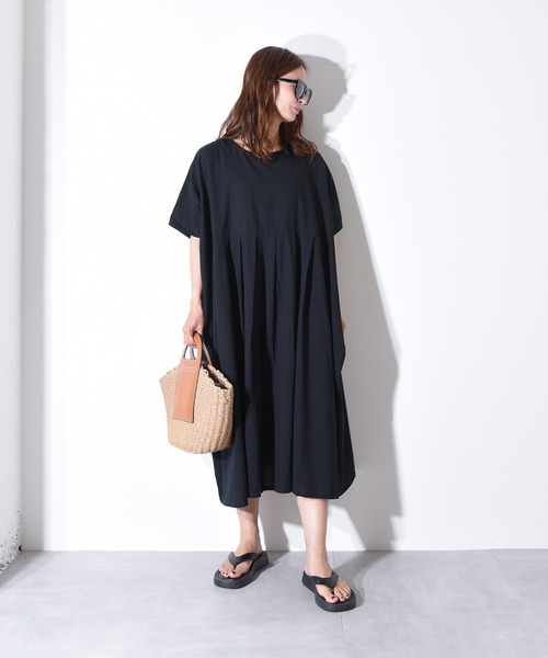 folka（フォルカ）の「1-2WAY コットン ワイド シャツ ストライプ ワンピース【folka(フォルカ)】（ワンピース・レディース・ブラック/ブラック系その他・ONE SIZE）」の22枚目の写真