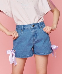 JENNI love（ジェニィラブ）の「サテンリボンショーパン（デニムパンツ・キッズ）」