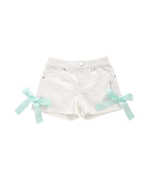 JENNI love（ジェニィラブ）の「サテンリボンショーパン（デニムパンツ・キッズ・ブラック/サックスブルー/オフホワイト/ブルー・130cm/140cm/150cm/160cm）」の21枚目の写真