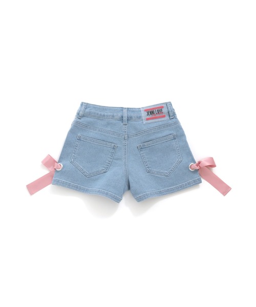 JENNI love（ジェニィラブ）の「サテンリボンショーパン（デニムパンツ・キッズ・ブラック/サックスブルー/オフホワイト/ブルー・130cm/140cm/150cm/160cm）」の19枚目の写真