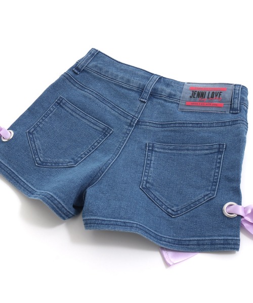 JENNI love（ジェニィラブ）の「サテンリボンショーパン（デニムパンツ・キッズ・ブラック/サックスブルー/オフホワイト/ブルー・130cm/140cm/150cm/160cm）」の20枚目の写真