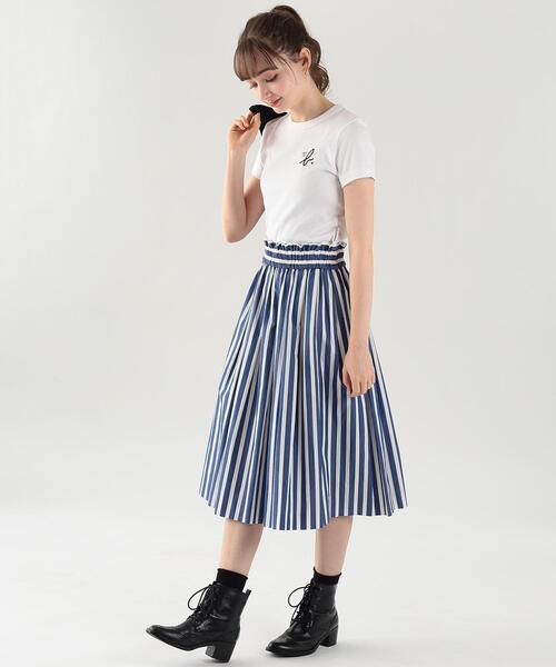 To b. by agnes b.(トゥービーバイアニエスベー)の「WU20 TS クロップドコンパクトTシャツ(Tシャツ/カットソー・レディース・ホワイト・40/38)」の4枚目の写真