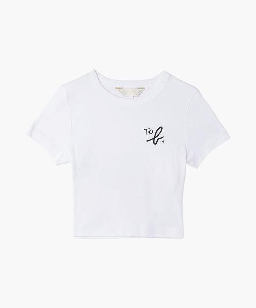 To b. by agnes b.(トゥービーバイアニエスベー)の「WU20 TS クロップドコンパクトTシャツ(Tシャツ/カットソー・レディース・ホワイト・40/38)」の5枚目の写真