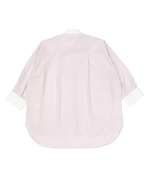 TOKYO SHIRTS（トウキョウシャツ）の「形態安定ノーアイロン スタンドカラー 七分袖ビジネスワイシャツ（ビジネスシャツ・レディース・ライトピンク・FREE）」の2枚目の写真