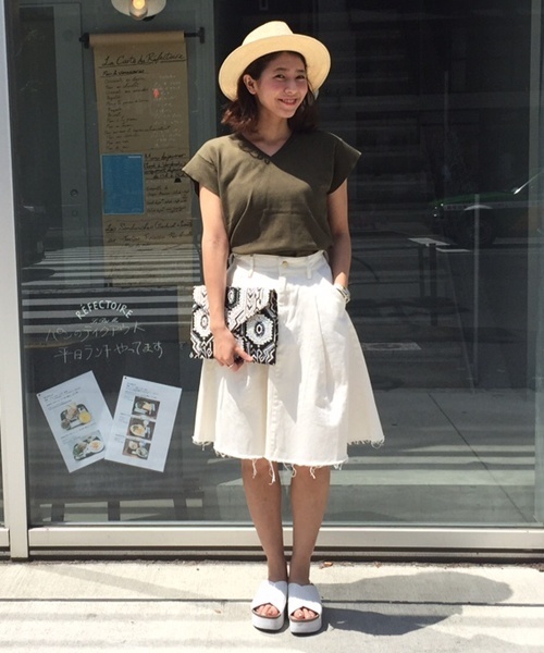 mystic（ミスティック）の「【mystic】ﾜｲﾄﾞﾘﾌﾞVﾈｯｸﾌﾟﾙｵｰﾊﾞ-（ニット/セーター・レディース・ホワイト/グレー/カーキ/ネイビー/レッド・FREE）」の7枚目の写真