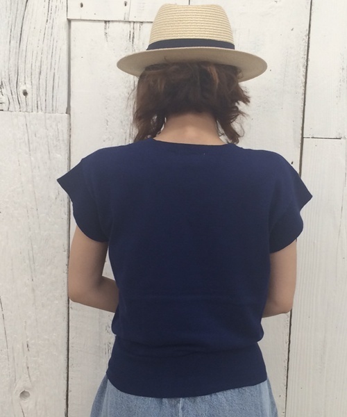 mystic（ミスティック）の「【mystic】ﾜｲﾄﾞﾘﾌﾞVﾈｯｸﾌﾟﾙｵｰﾊﾞ-（ニット/セーター・レディース・ホワイト/グレー/カーキ/ネイビー/レッド・FREE）」の9枚目の写真