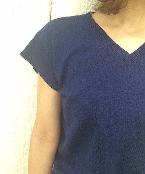 mystic（ミスティック）の「【mystic】ﾜｲﾄﾞﾘﾌﾞVﾈｯｸﾌﾟﾙｵｰﾊﾞ-（ニット/セーター・レディース・ホワイト/グレー/カーキ/ネイビー/レッド・FREE）」の10枚目の写真