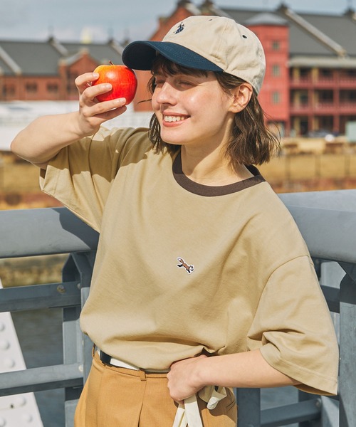 PENNEYS(ぺニーズ)の「PENNEYS/ペニーズ 別注 THE FOX ロゴ ワッペン刺繍ワンポイント ルーズ半袖Tシャツ(Tシャツ/カットソー・レディース・ホワイト系/オフホワイト/グリーン/ネイビー/モカ/ブラック系/ピンク/ワイン系/ブラック/ベージュ系/グレイッシュブルー/グリーン系2/ブラック系1/グレイッシュベージュ/ブラウン系/サックスブルー・L/M)」の9枚目の写真