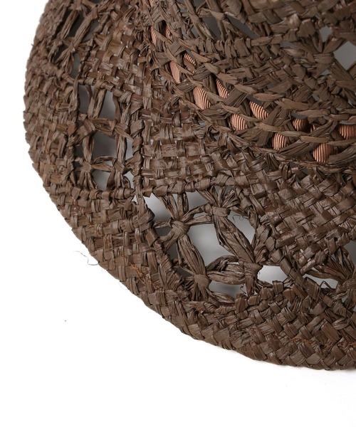 Andemiu（アンデミュウ）の「ラフィアガラアミＨＡＴ 180546（ハット・レディース・ブラウン/ベージュ/ブラック・FREE）」の14枚目の写真