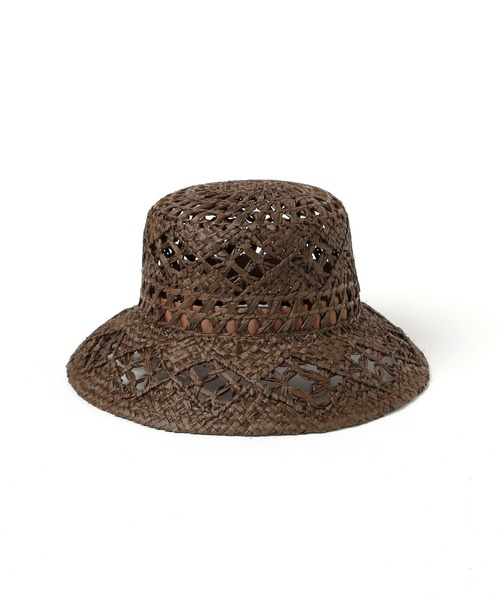 Andemiu（アンデミュウ）の「ラフィアガラアミＨＡＴ 180546（ハット・レディース・ブラウン/ベージュ/ブラック・FREE）」の11枚目の写真