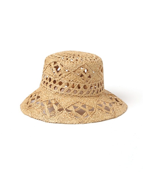 Andemiu（アンデミュウ）の「ラフィアガラアミＨＡＴ 180546（ハット・レディース・ブラウン/ベージュ/ブラック・FREE）」の12枚目の写真