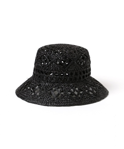 Andemiu（アンデミュウ）の「ラフィアガラアミＨＡＴ 180546（ハット・レディース・ブラウン/ベージュ/ブラック・FREE）」の10枚目の写真