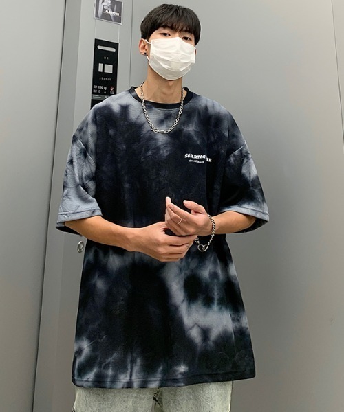 MGV(エムジーヴィー)の「タイダイワンポイントT(Tシャツ/カットソー・メンズ・ブラック/グレー・MEDIUM/X-LARGE/LARGE)」の2枚目の写真