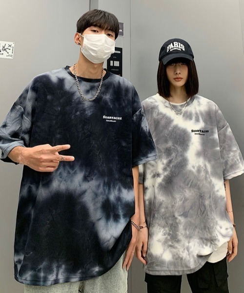 MGV(エムジーヴィー)の「タイダイワンポイントT(Tシャツ/カットソー・メンズ・ブラック/グレー・MEDIUM/X-LARGE/LARGE)」の6枚目の写真
