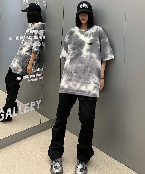 MGV(エムジーヴィー)の「タイダイワンポイントT(Tシャツ/カットソー・メンズ・ブラック/グレー・MEDIUM/X-LARGE/LARGE)」の5枚目の写真