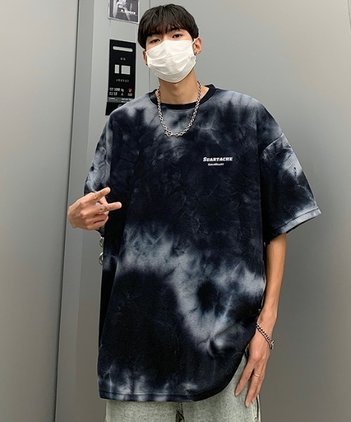 MGV(エムジーヴィー)の「タイダイワンポイントT(Tシャツ/カットソー・メンズ・ブラック/グレー・MEDIUM/X-LARGE/LARGE)」の4枚目の写真