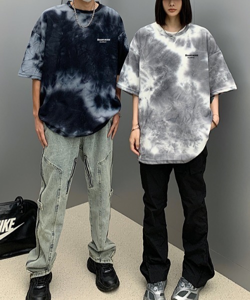 MGV(エムジーヴィー)の「タイダイワンポイントT(Tシャツ/カットソー・メンズ・ブラック/グレー・MEDIUM/X-LARGE/LARGE)」の10枚目の写真