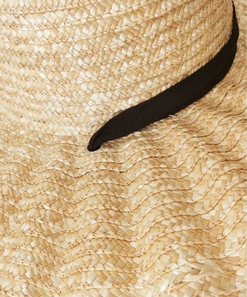 ammy.（エイミードット）の「【 ammy. / エイミードット 】 リボン付き なみなみ ストローハット（ハット・レディース・ナチュラル・FREE）」の6枚目の写真