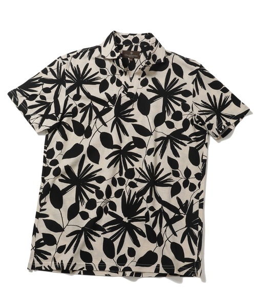 MEN'S BIGI（メンズビギ）の「フラワープリントスキッパーポロシャツ（ポロシャツ・メンズ・グリーン系その他/ホワイト系その他・01/02/03）」の3枚目の写真